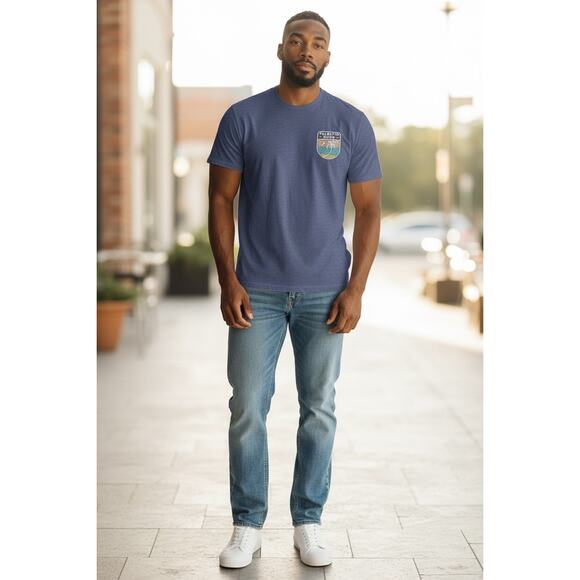 Palmetto Moon T-Shirt – Men’s XL – Graphic Beach Logo – Short Sleeve – Blue - Picture 2 of 8